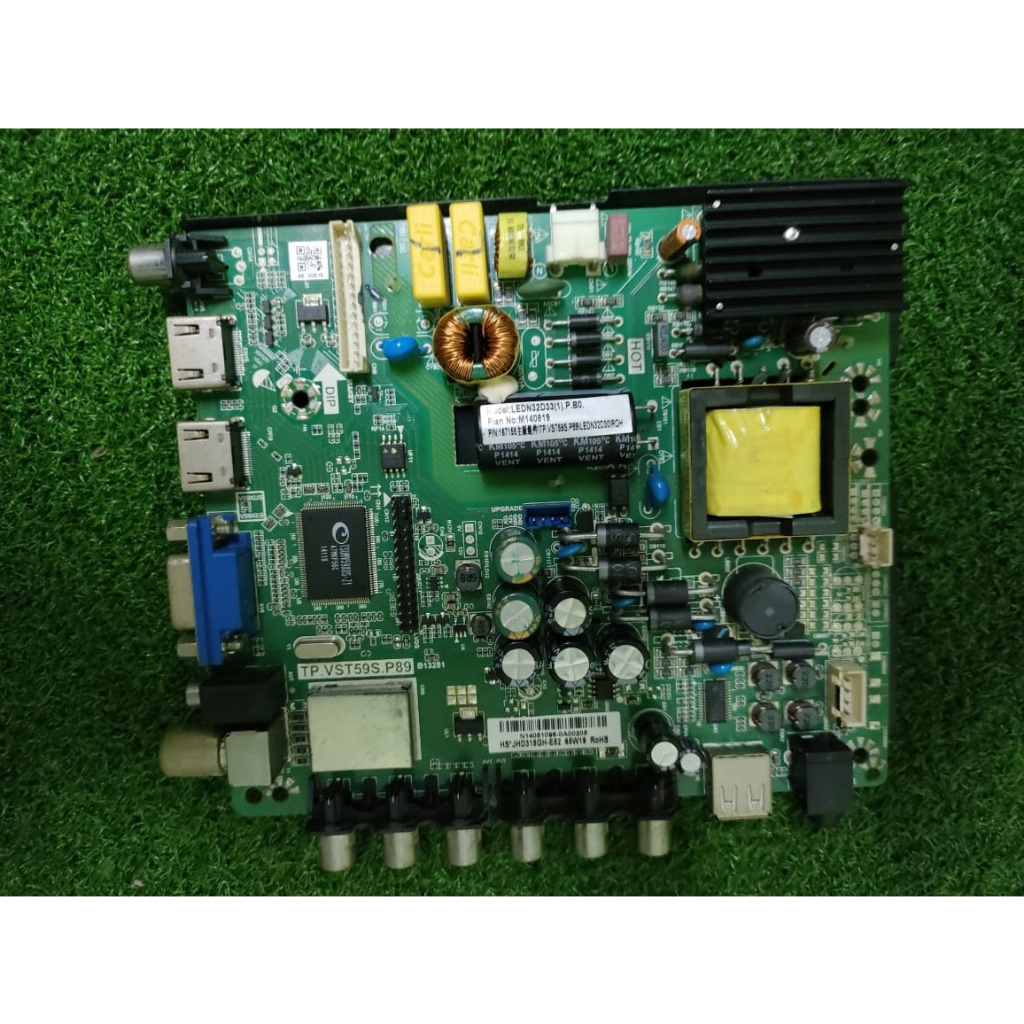 (750) Hisense HMLED32D33 Mainboard, LVDS, Button. Used TV Spare Part