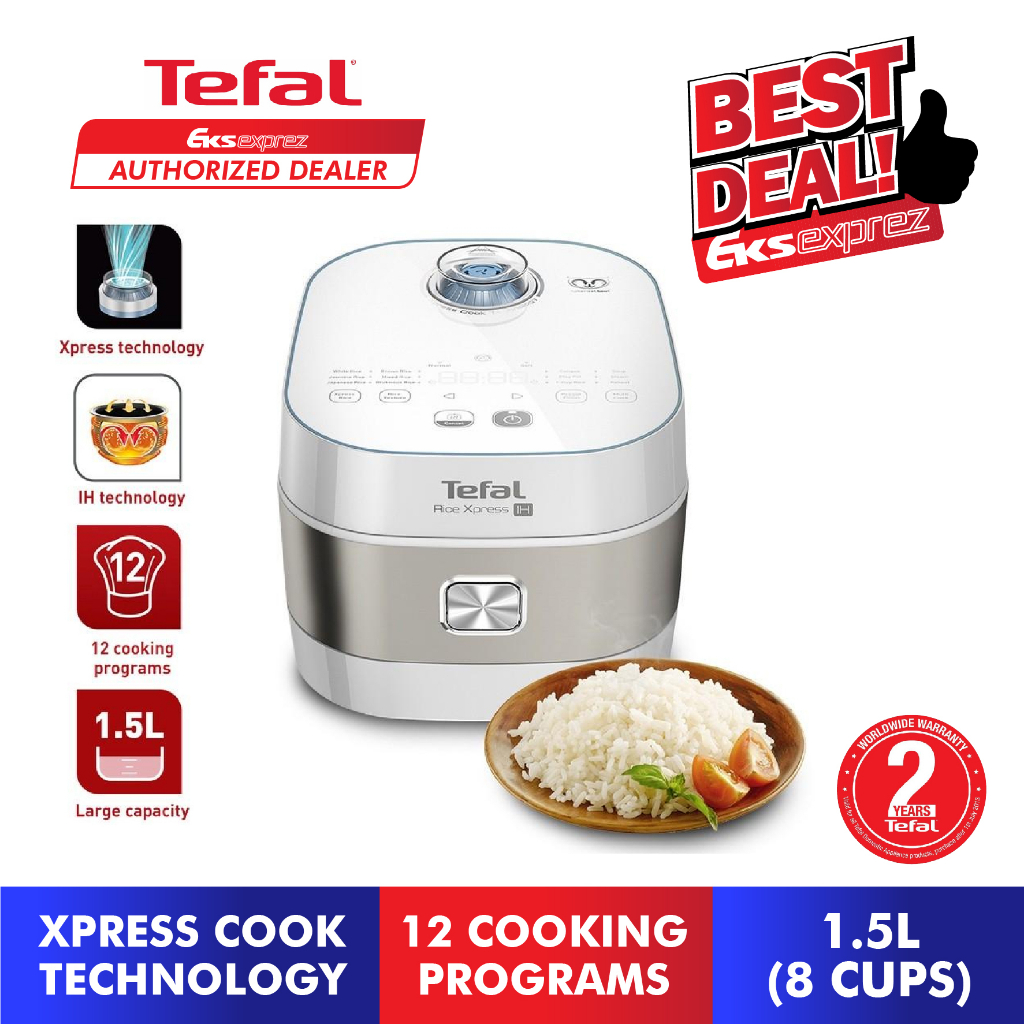 Tefal Rice Xpress IH Rice Cooker 1.5L (8 cups) RK7621 / RK762165 ...