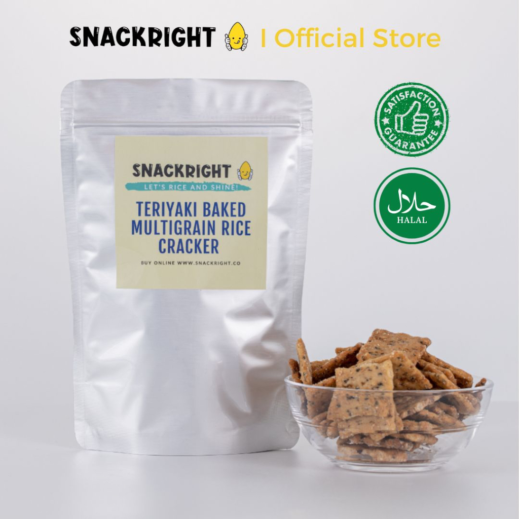 SnackRight Teriyaki Baked Multigrain Rice Cracker (Gluten Free) 80g