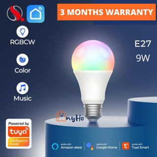 TUYA WIFI RGBW Multicolor 9W Smart LED Bulb E27 Smart Bulb Smart Life Alexa  Google Home Tmall Genie App Control
