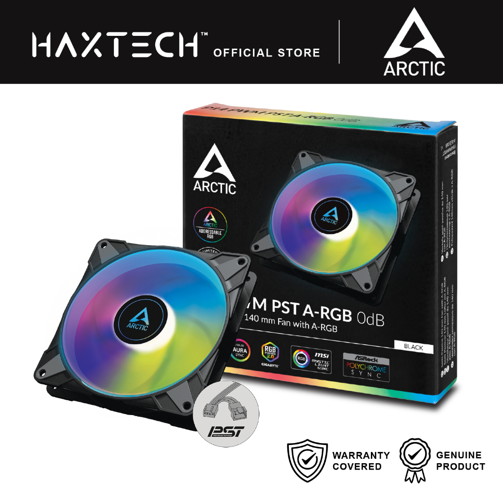 ARCTIC P14 PWM PST ARGB 140MM CHASSIS FAN - BLACK | Shopee Malaysia