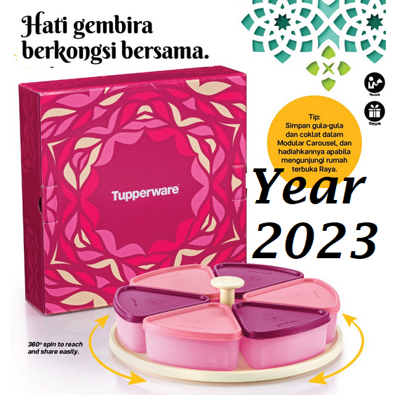 Tupperware Modular Carousel (1) Tray & Container (6) 200ml Gift Box ...