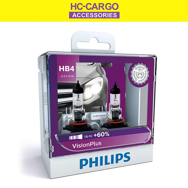 Philips VisionPlus Headlight Bulb UP TO 60 (12v) [2 Bulbs/Box Free X2