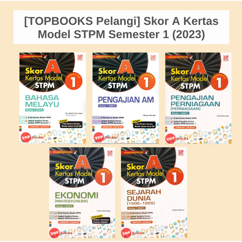 [topbooks Pelangi] Skor A Kertas Model Stpm Semester 1 2 3 2023