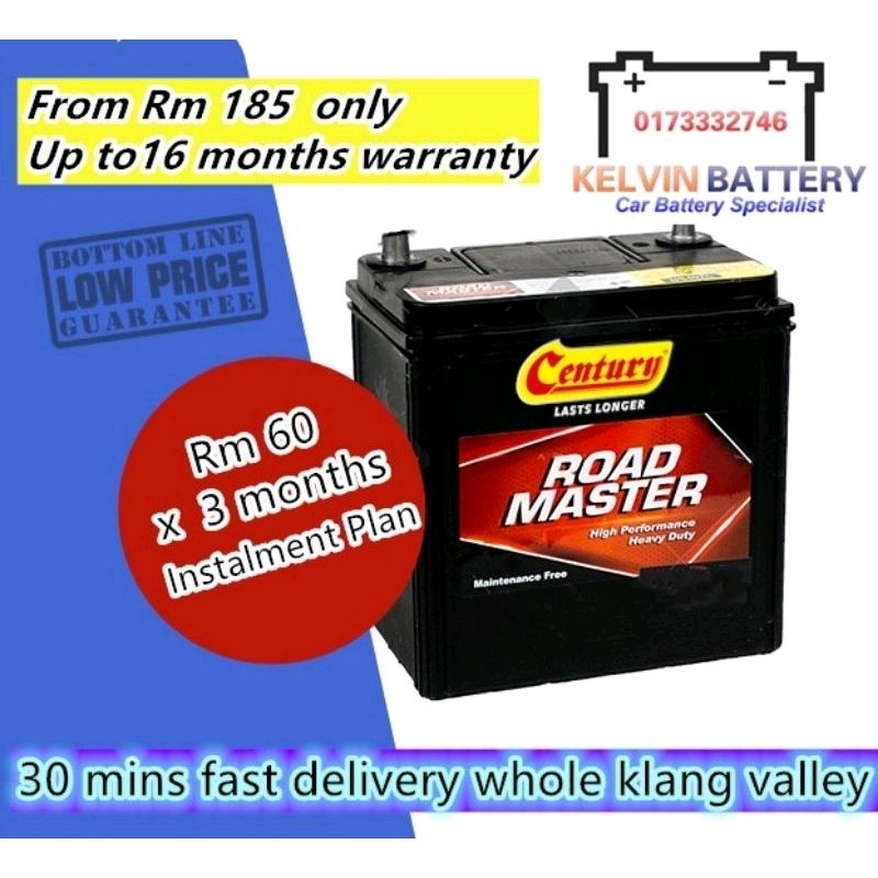 Car Battery ns40 CENTURY Roadmaster Heavy Duty 15 month warranty. High
