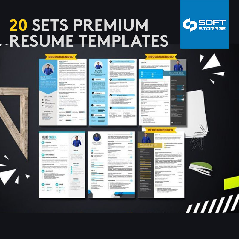 20 Sets English Premium Resume Templates | Microsoft Word Editable ...