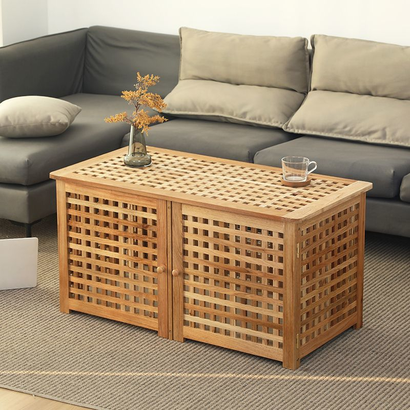 Solid Wood CoffeeTable Double Door Storage / Large capacity