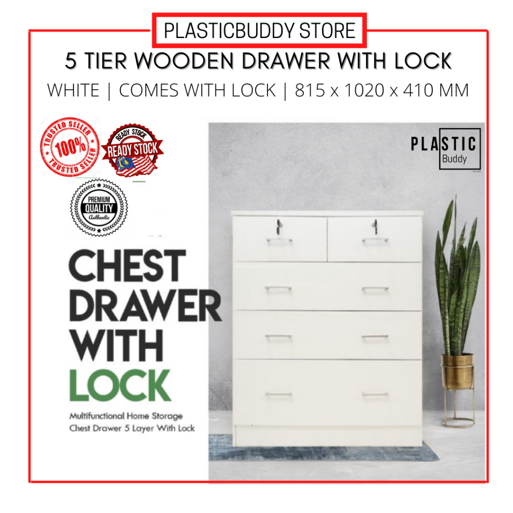 Modernist Design Storage Chest Drawer with Lock 4