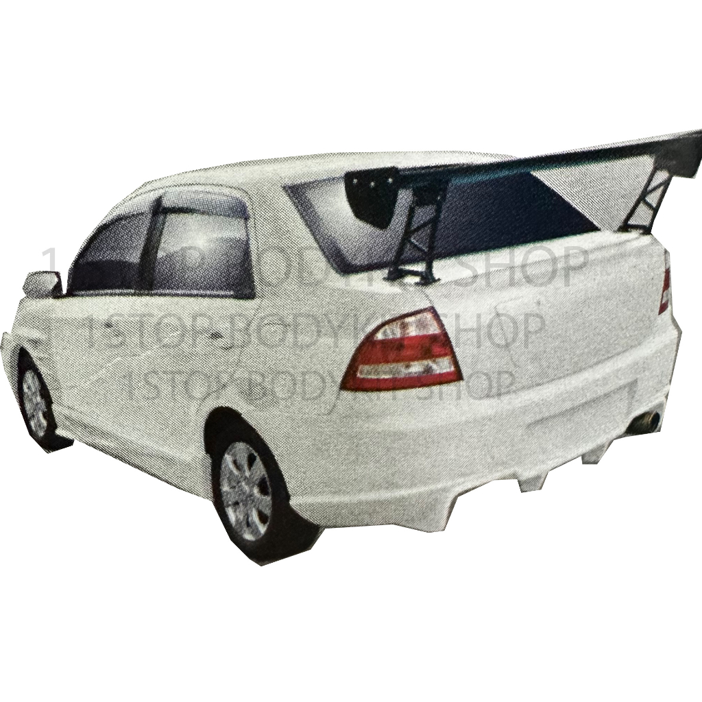 PROTON SAGA BLM REAR BUMPER EVO X (FIBER GETAH ) SKIRT LIP BODYKIT