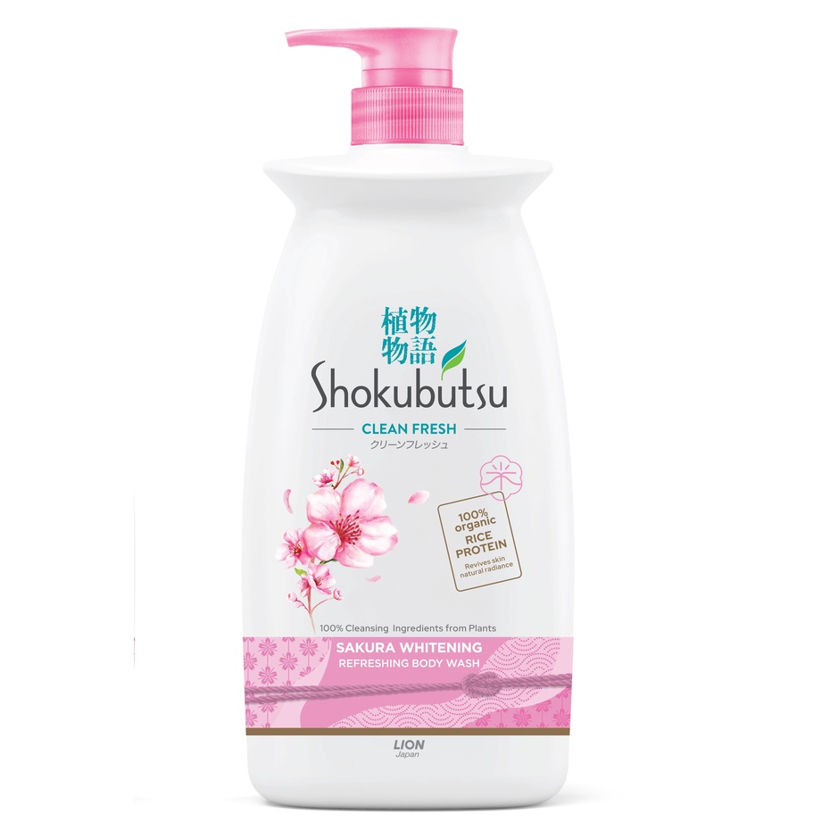 Shokubutsu Clean Fresh Sakura Whitening Body Wash Shopee Malaysia