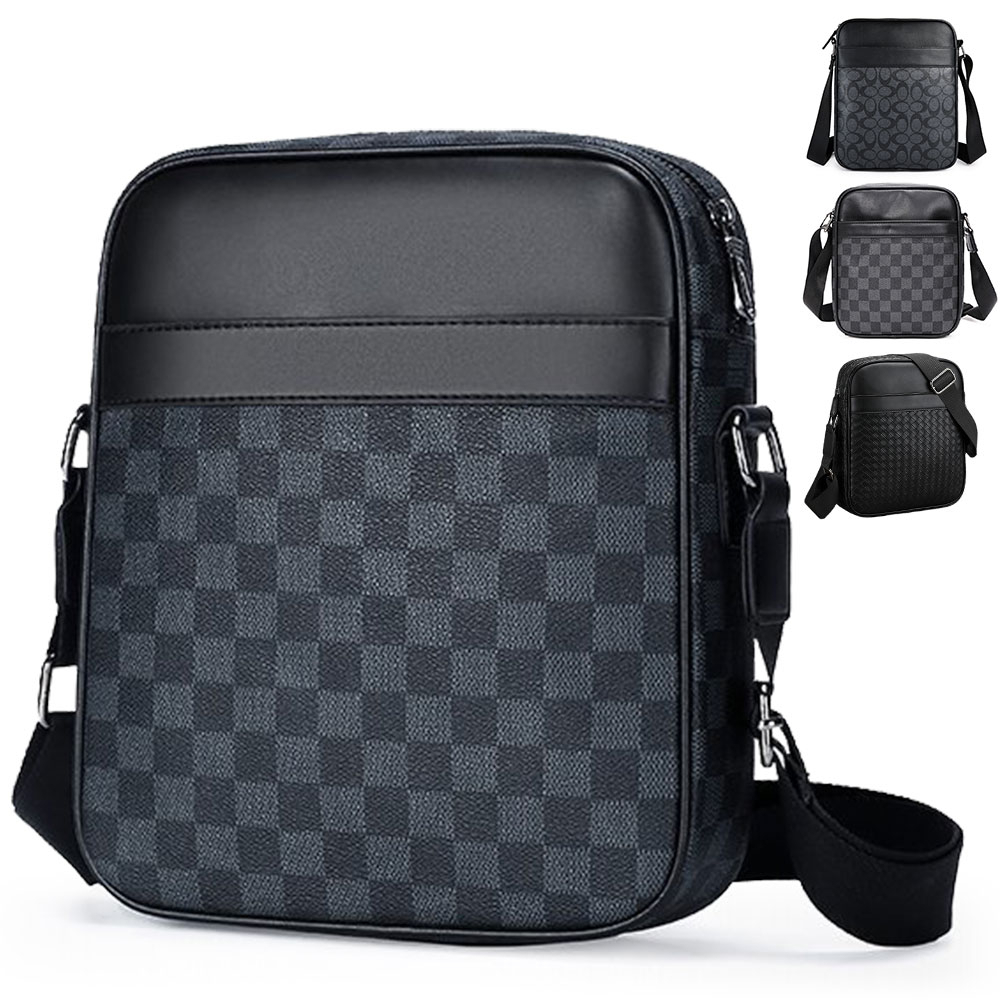 O Pattern Checker Men Shoulder Bag Man Crossbody Bag Sling Bags