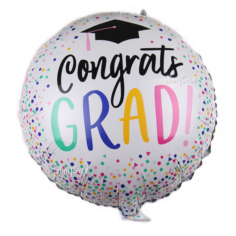 (25PCS) 10INCH GRADUATION FOIL BALLOON Convocation Inflatable Birthday ...