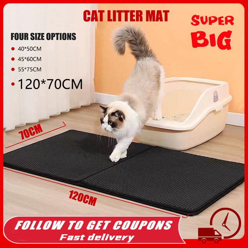 🔥[120CM] Cat Mat Double Layer Cat Litter Mat Trapping Mat Waterproof