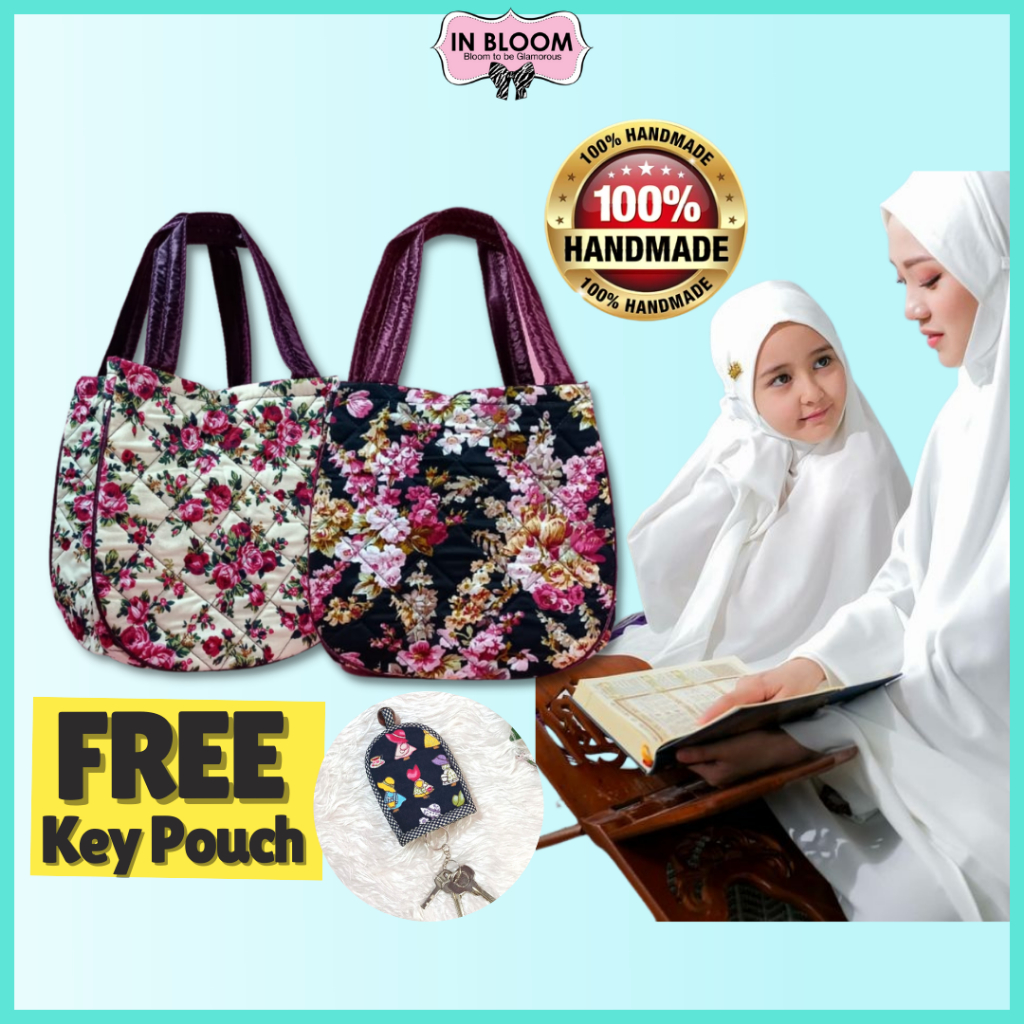 𝐁𝐞𝐠 𝐓𝐞𝐥𝐞𝐤𝐮𝐧𝐠 mini Bag Handmade Beg kain sembahyang Serbaguna wanita ...