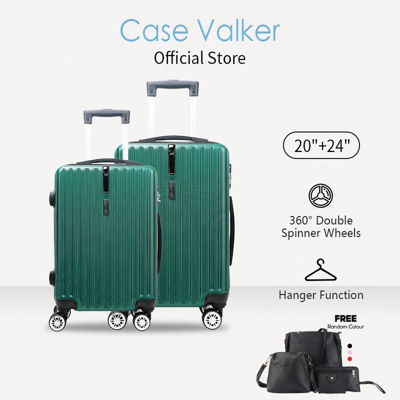 Case Valker Nora ABS 2 in 1 Luggage Bag with Hanger Set Luggage (24