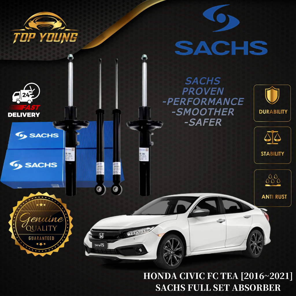 SACHS HONDA CIVIC FC TEA (2016~2021) SHOCK ABSORBER FULL SET FRONT ...