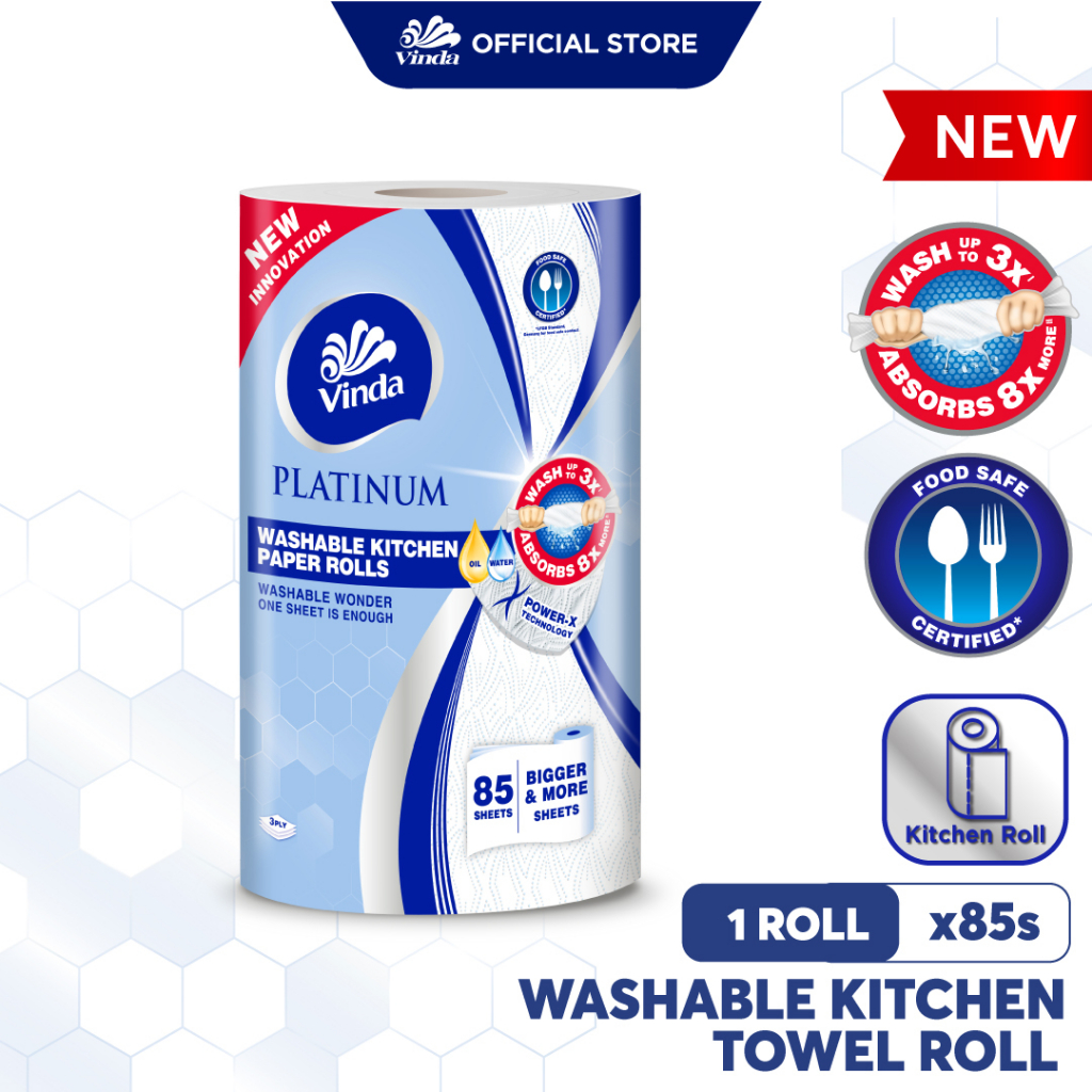 Vinda Platinum Washable Kitchen Roll (1 x 85's) Shopee Malaysia