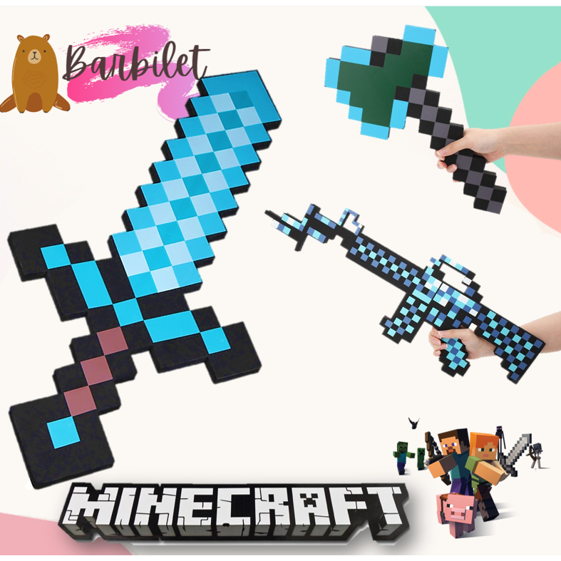 Minecraft EVA Inflatable Sword Axe Toy Minecraft Game Birthday Gift