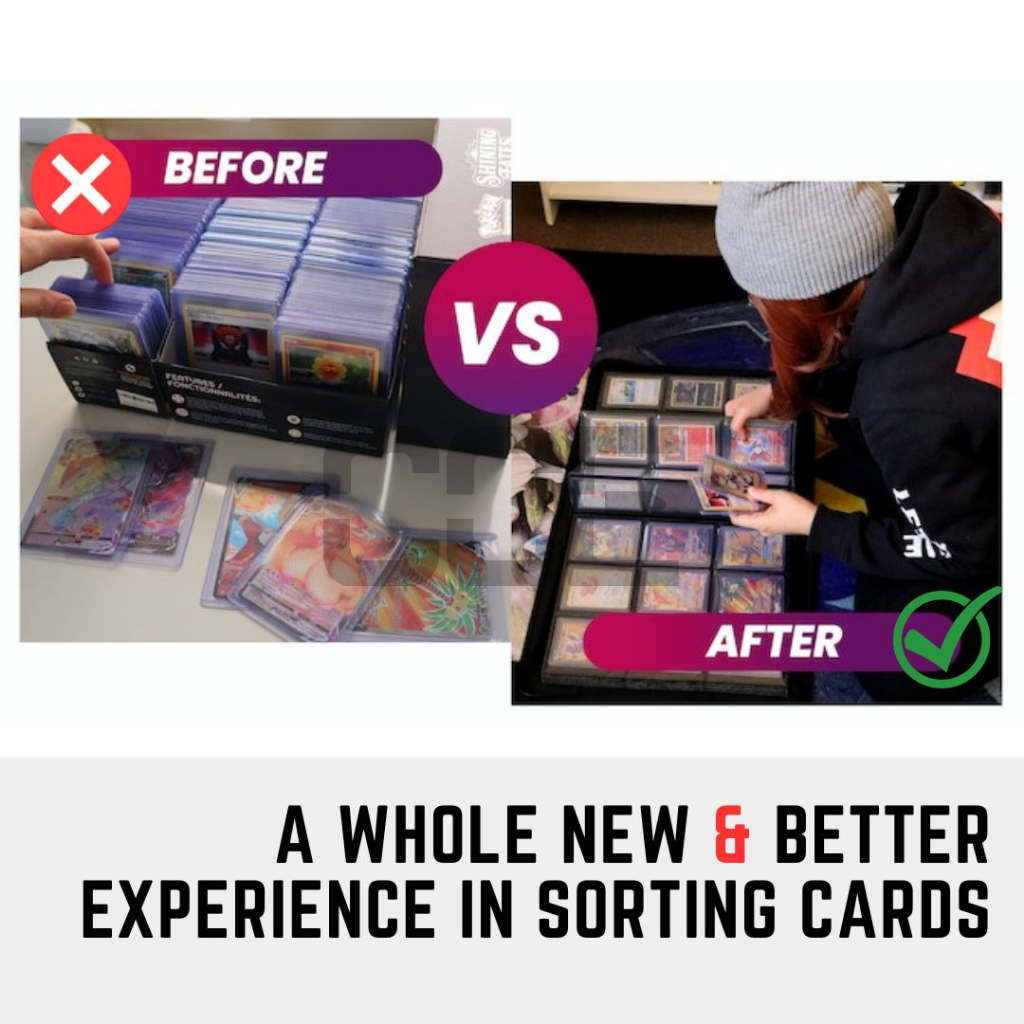 Top Loader Binder Zipper Ringless 35pt Hard Case Card TCG Leather Album