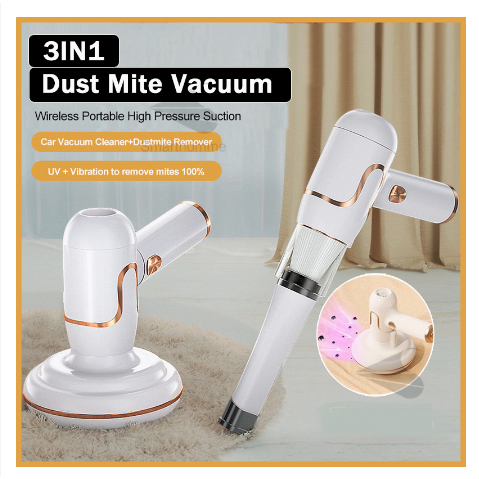 🌹READY STOCK🌹 Folding Mite Remover 3 In 1 Cordless Dust Mite UV ...