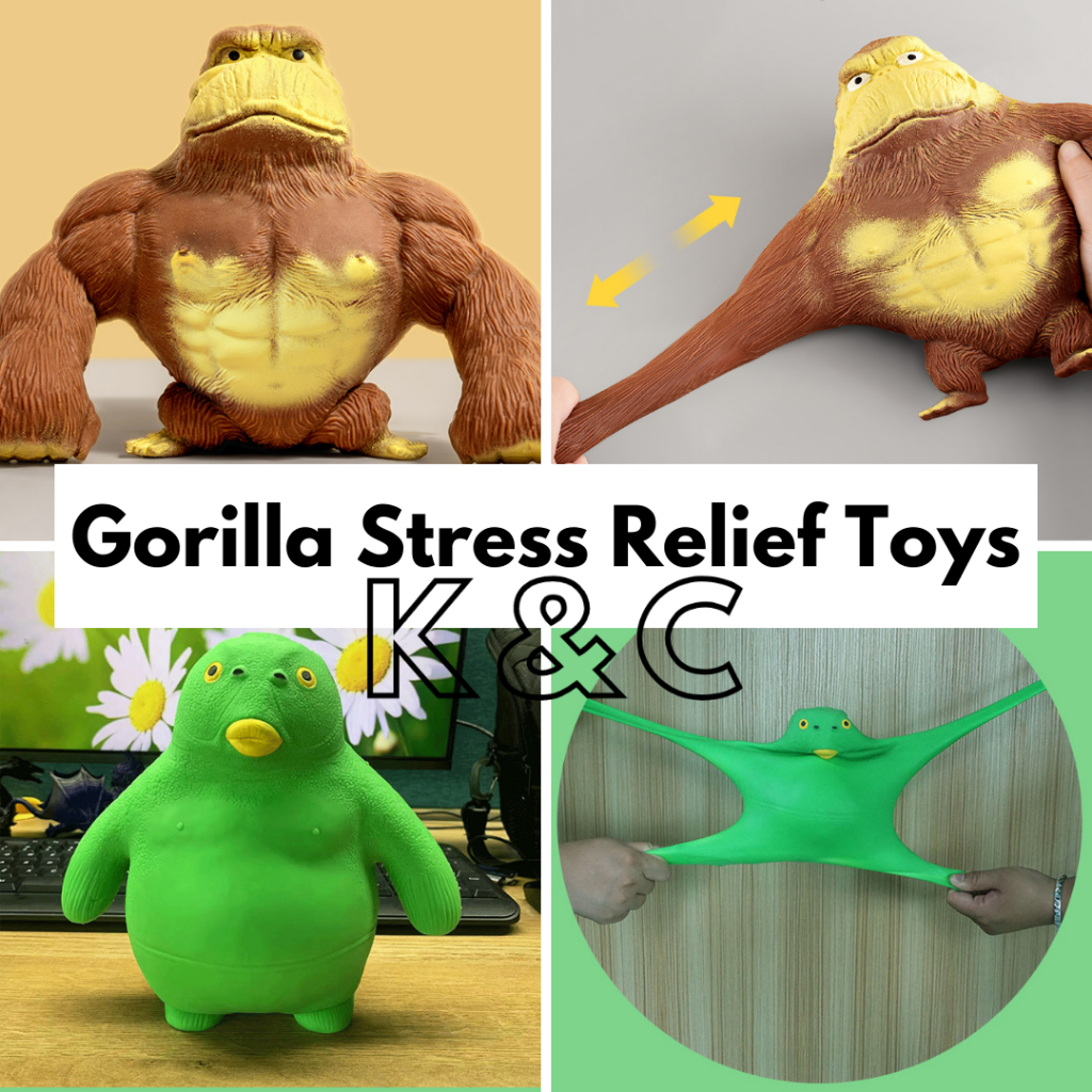LGZIN Gorilla Giocattolo Antistress – Morbido, Allungabile, Squishy – Per Adulti E Bambini