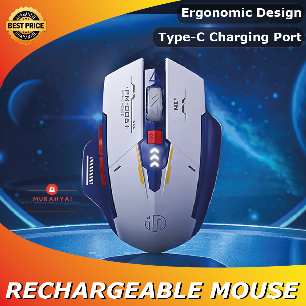 Inphic Gaming Mouse Wireless Rechargeable Bluetooth silent mouse F9