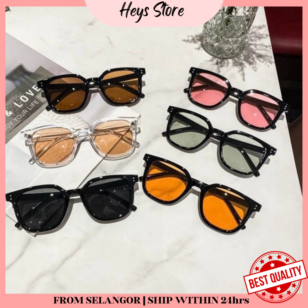 Heys Fashion Sunglasses Korean Square Glasses Brown Retro Sunglasses 