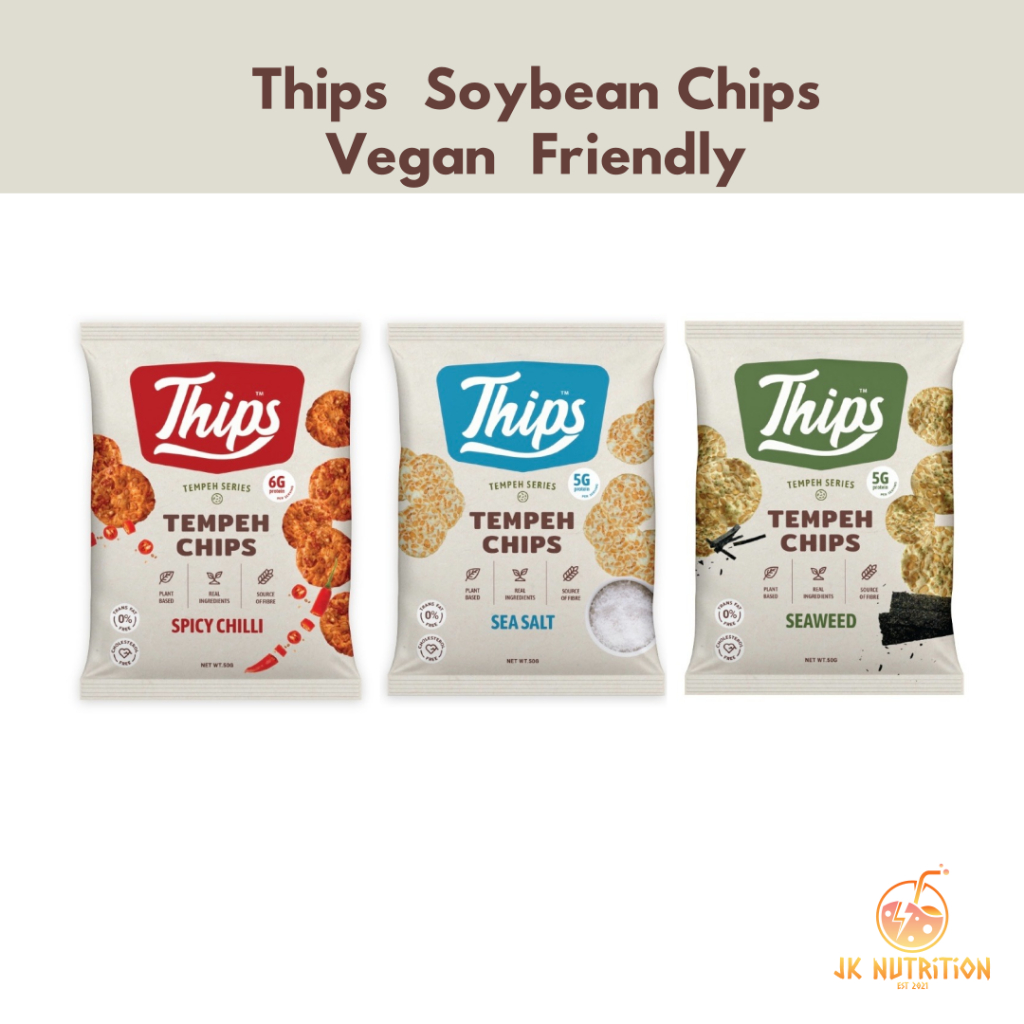 Thips Sea Salt/ Spicy Chilli/ Seaweed Tempeh Chips (50g) Halal 100