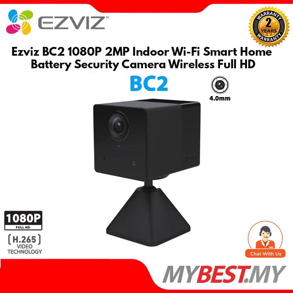 Ezviz BC2 2MP Indoor Wi-Fi Smart Home Battery Night Vision Two Way Talk ...