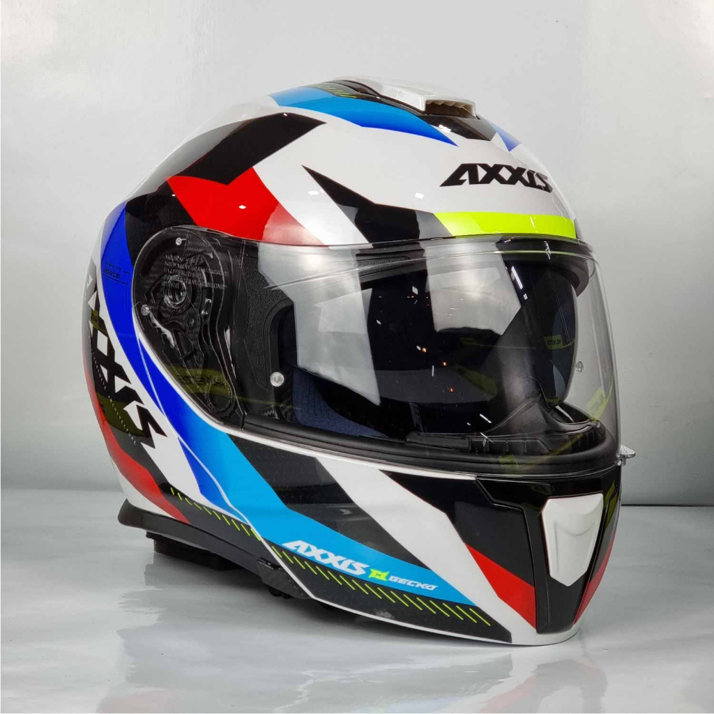 Modular Axxis Helmet Gecko Shield (D7 Gloss Blue) Helmet Axxis Modular ...