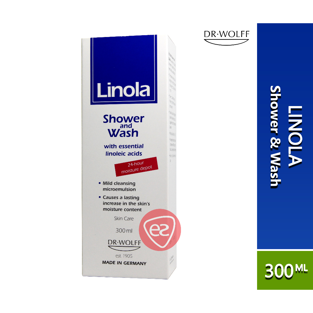 LINOLA SHOWER & WASH (DUSCH UND WASCH) 300ML WITH ESSENTIAL LINOLEIC ACIDS (FOR DRY, SENSITIVE