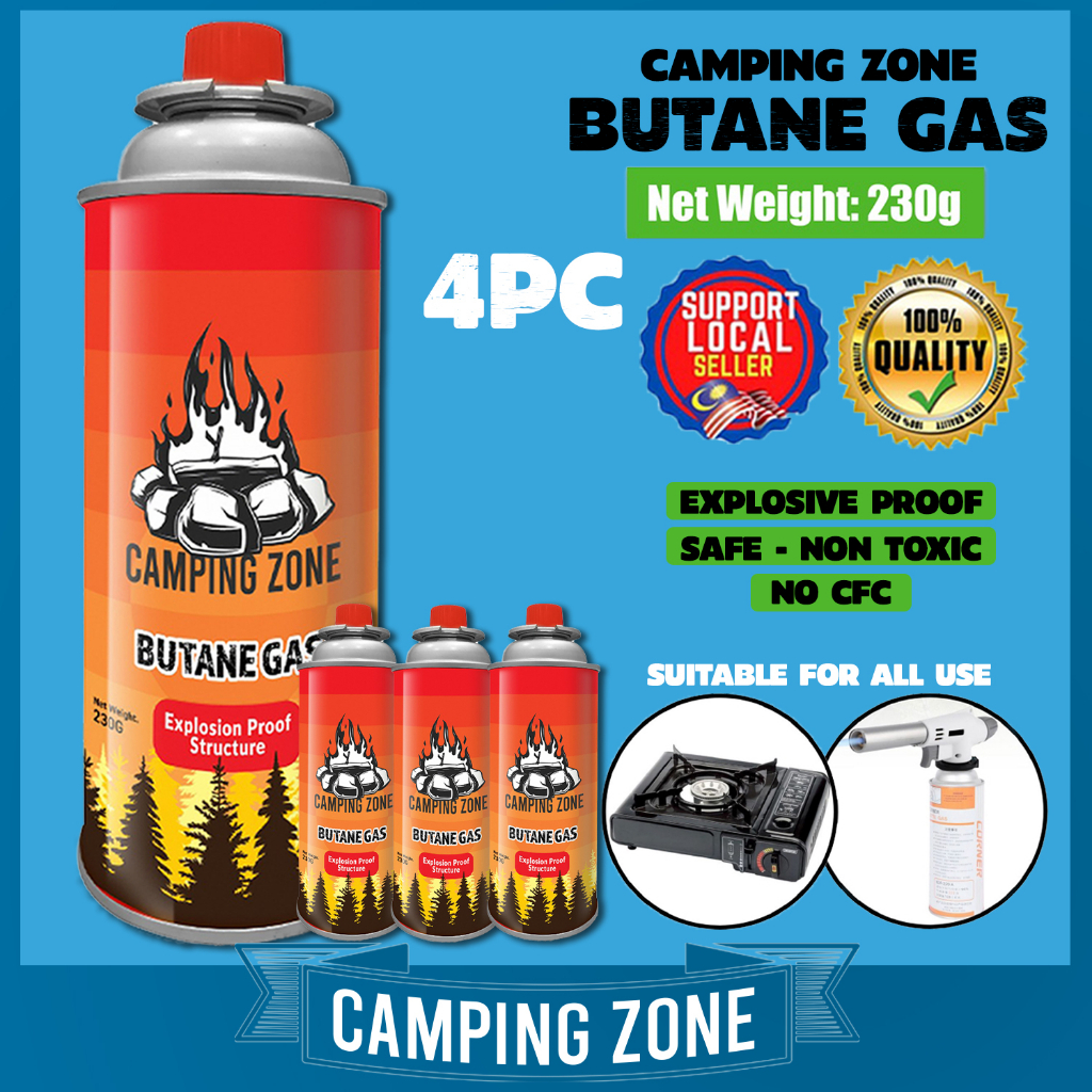 4PCS Camping Butane Gas Cartridge Gas Bottle Gas Tin Portable Buttane