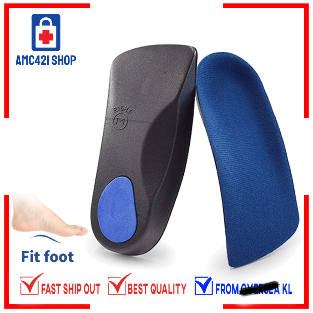 EVA Flat Foot Orthotics insoles Arch Support Half Shoe Pad sports