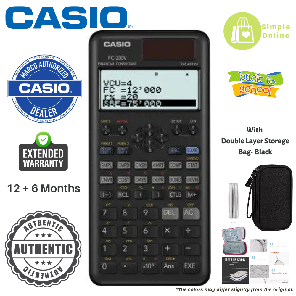 Genuine Casio FC200V 2nd edition Financial Consultant Calculator 2way