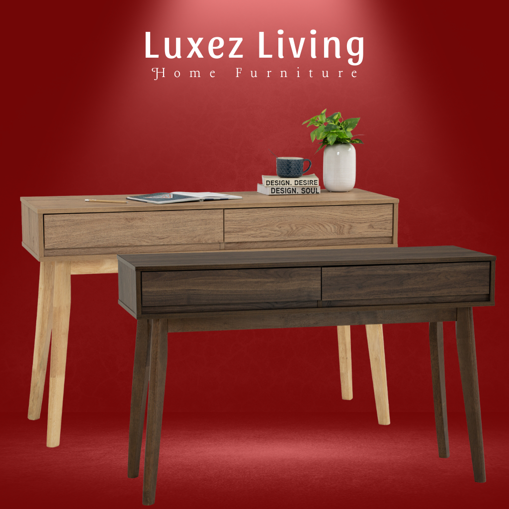 LUXEZ Hirado console table in Natural colour leg Oak colour top Vanity
