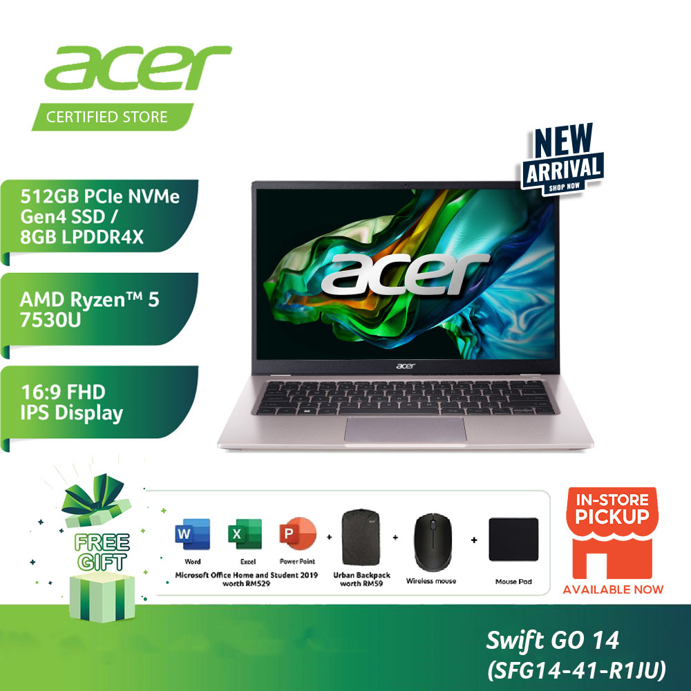 Acer Swift Go 14 AMD Ryzen 7000 Laptop(Ryzen 5 - SFG14-41-R1JU / SFG14 ...