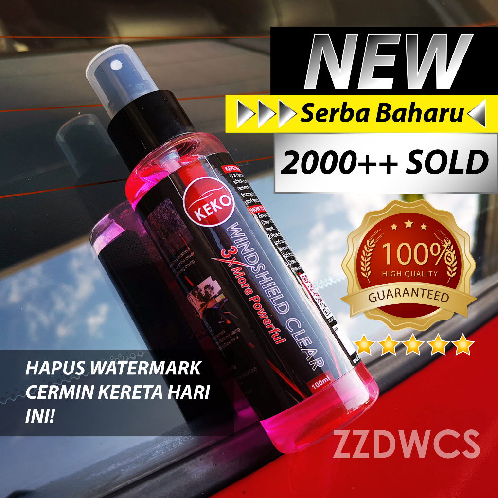 Watermark Remover Car Glass Mirror Cermin Shampoo Aksesori Kereta Wax