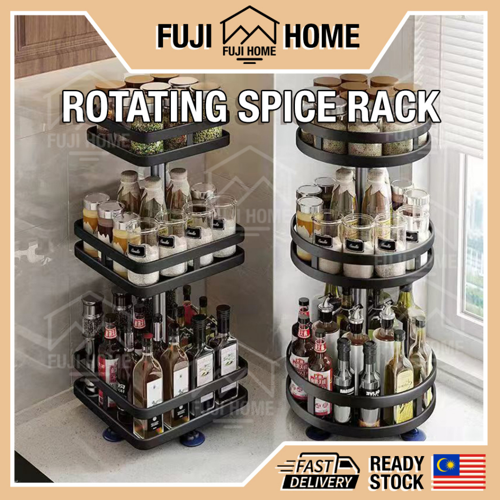🏠READY STOCK🏠Kitchen Spice Rack Rak Rempah 1/2/3 Tiers Seasoning Rack ...