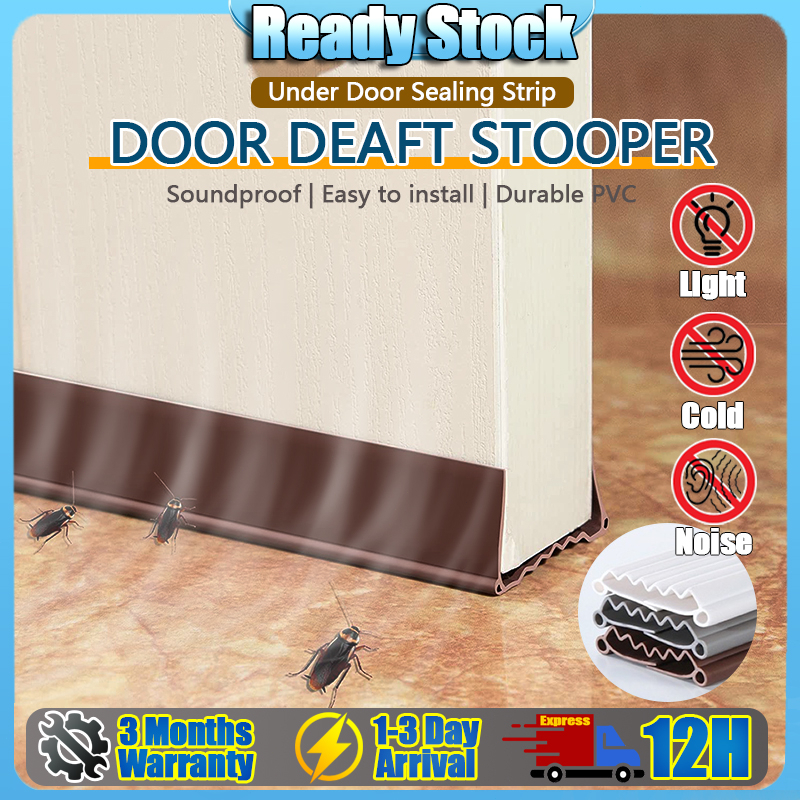 PVC Door Seal Strip Dust Blocker 96cm Wave Inserted Gap Bottom Seal ...