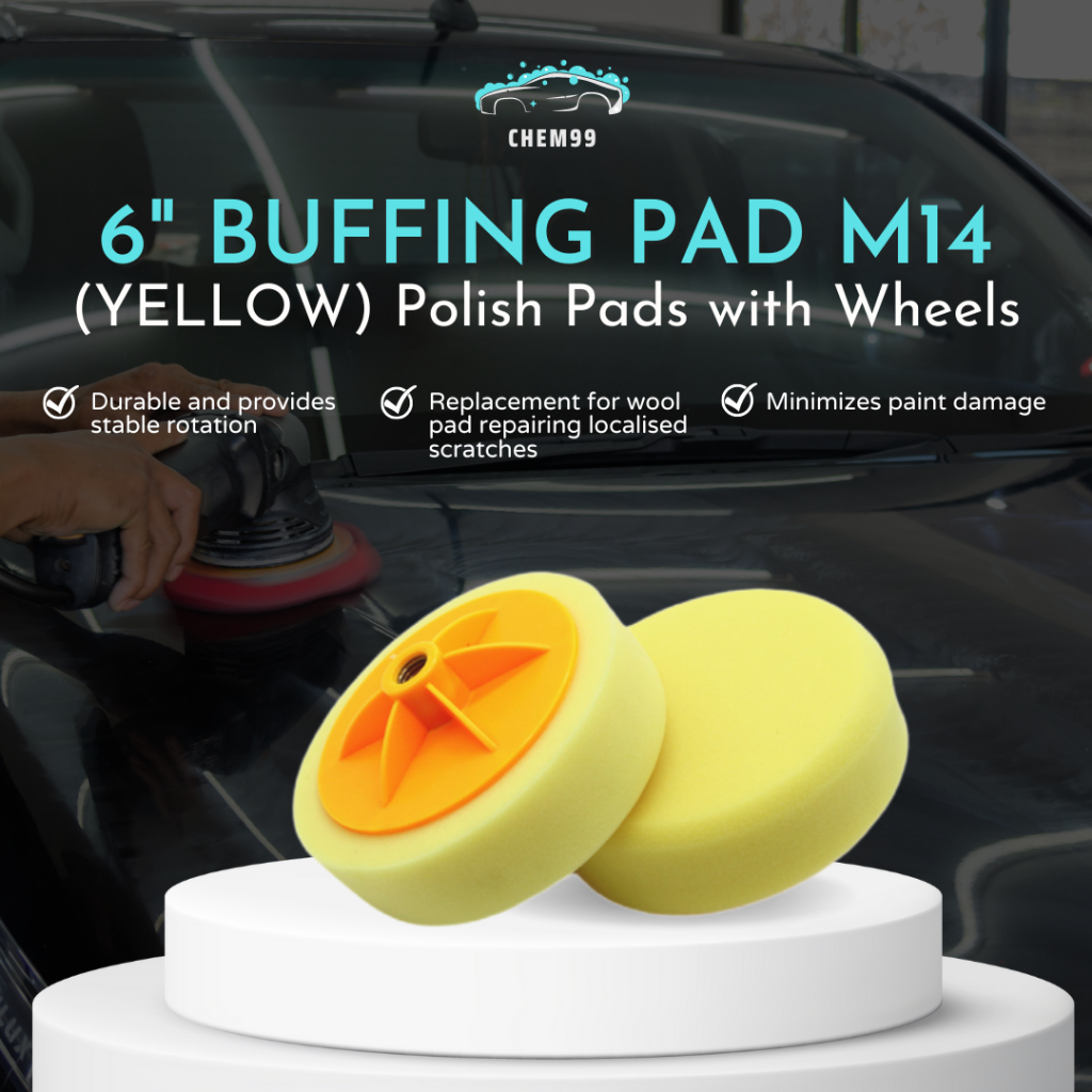 3 Inch Buffing and Polishing Pad Kit 6PCS Car Foam Drill Polishing Pad Kit  M6 Buffing Pads Car Polishing Pad for Car Sanding