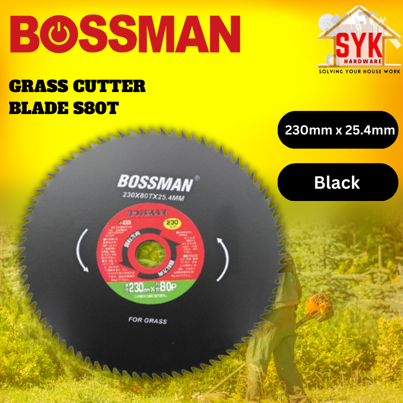 SYK Bossman S80T Grass Cutter Blade Black Brush Cutter Accessories Mata ...