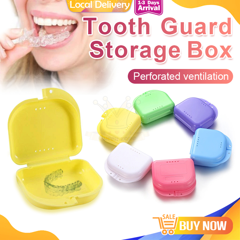 Denture Box with Air Hole Mouth Guard Denture Storage Plastic Box Oral ...