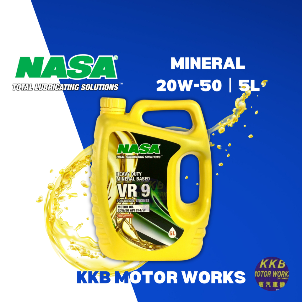 NASA VR9 Mineral Engine Oil 20W50 API CI4/SF (5L) [100 AUTHENTIC