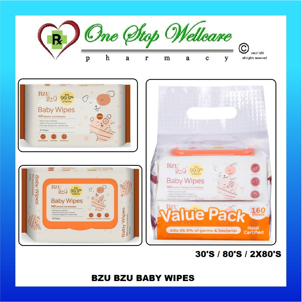 BZU BZU ANTIBACTERIAL BABY WIPES 30'S / 80'S / 2X80'S Shopee Malaysia