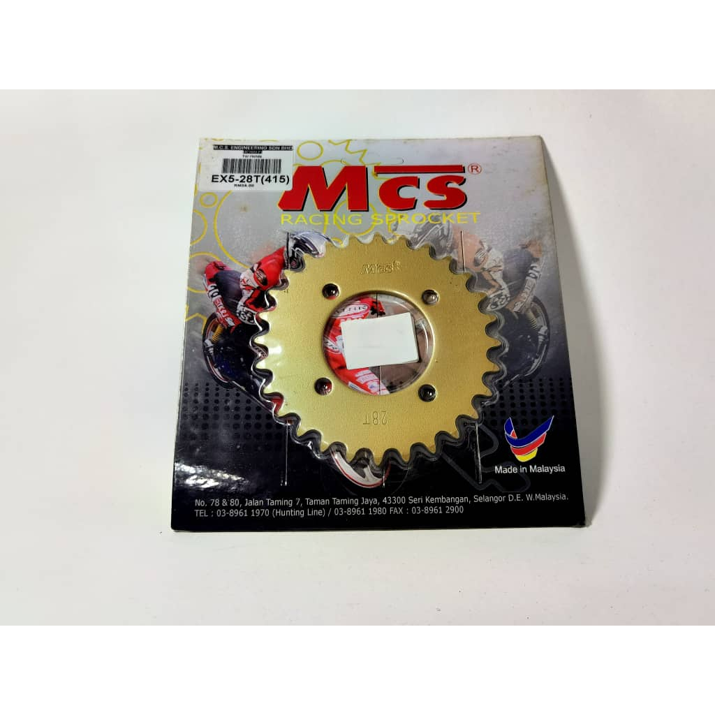 SPROCKET REAR SPOKET BELAKANG 4 HOLES 4 LUBANG HONDA EX5 DREAM WAVE 100 ...