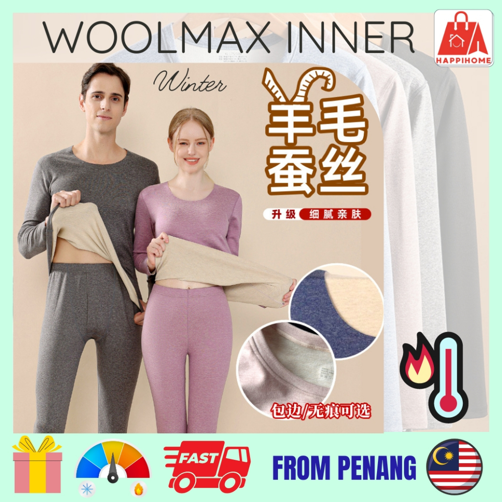 Thermal Wear Warm Inner Wear Fleece Winter Thermal Wool Underwear Long