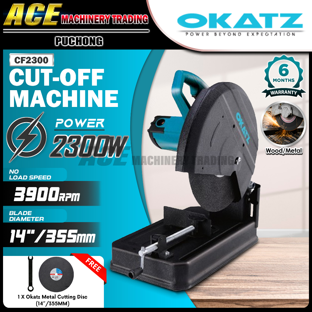 [ OKATZ ] 14" INCH / 2300W CutOff Machine Metal Chop Saw Cutter