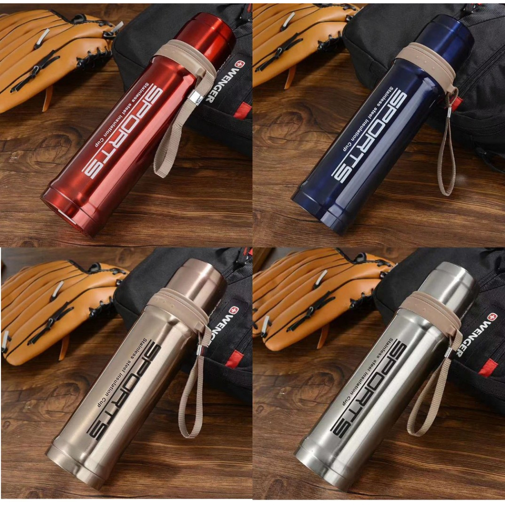 Sports Vacuum Flask 750ML Stainless Steel Water Bottle Hot and Cold