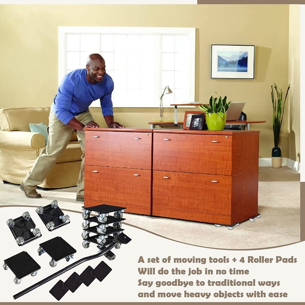 1000KG Furniture Transport 360° Lifter Easy Mover Tools Rolling Wheel