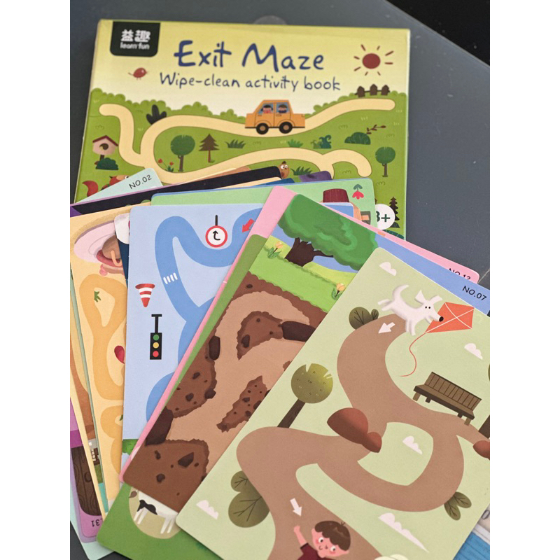 Kids maze worksheet wipe clean activity book Shopee Malaysia